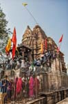 Maha Shivaratri is a Hindu festival celebrated annually in reverence of the god Shiva. It is the day Shiva was married to the goddess Parvati, West Temples, KHAJURAHO
