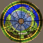 Millennium Stained Glass Dome Depicting Porthmadog & Environs Kerfoot's Dept. Store